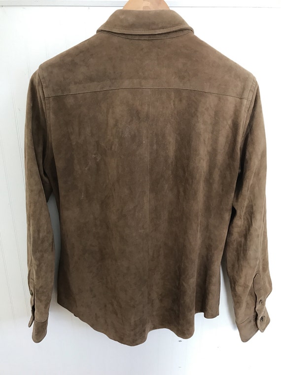 Ralph Lauren Suede Shirt Vintage Western Suede Le… - image 3