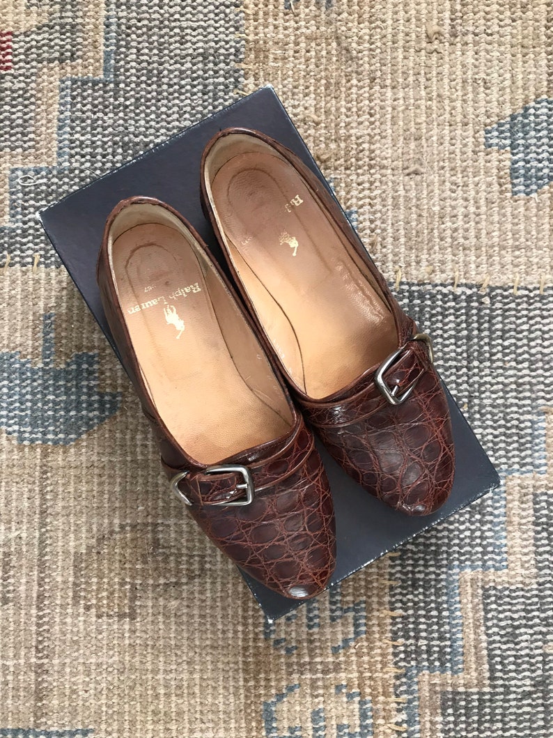 ralph lauren crocodile loafers
