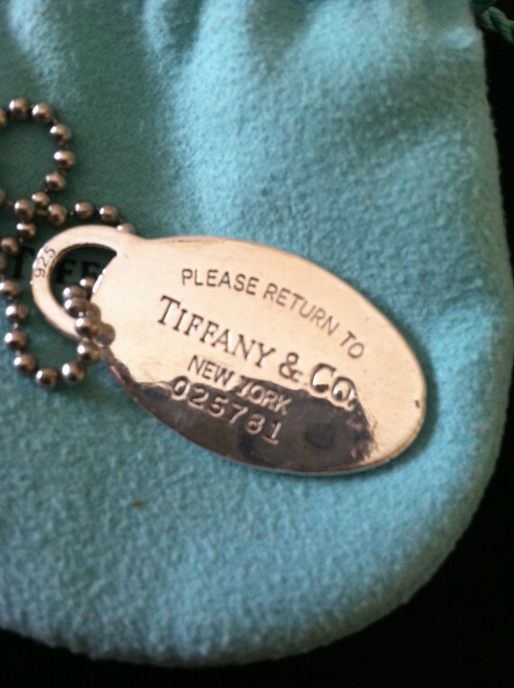 Tiffany Sterling Silver Dog Tag Necklace Return to