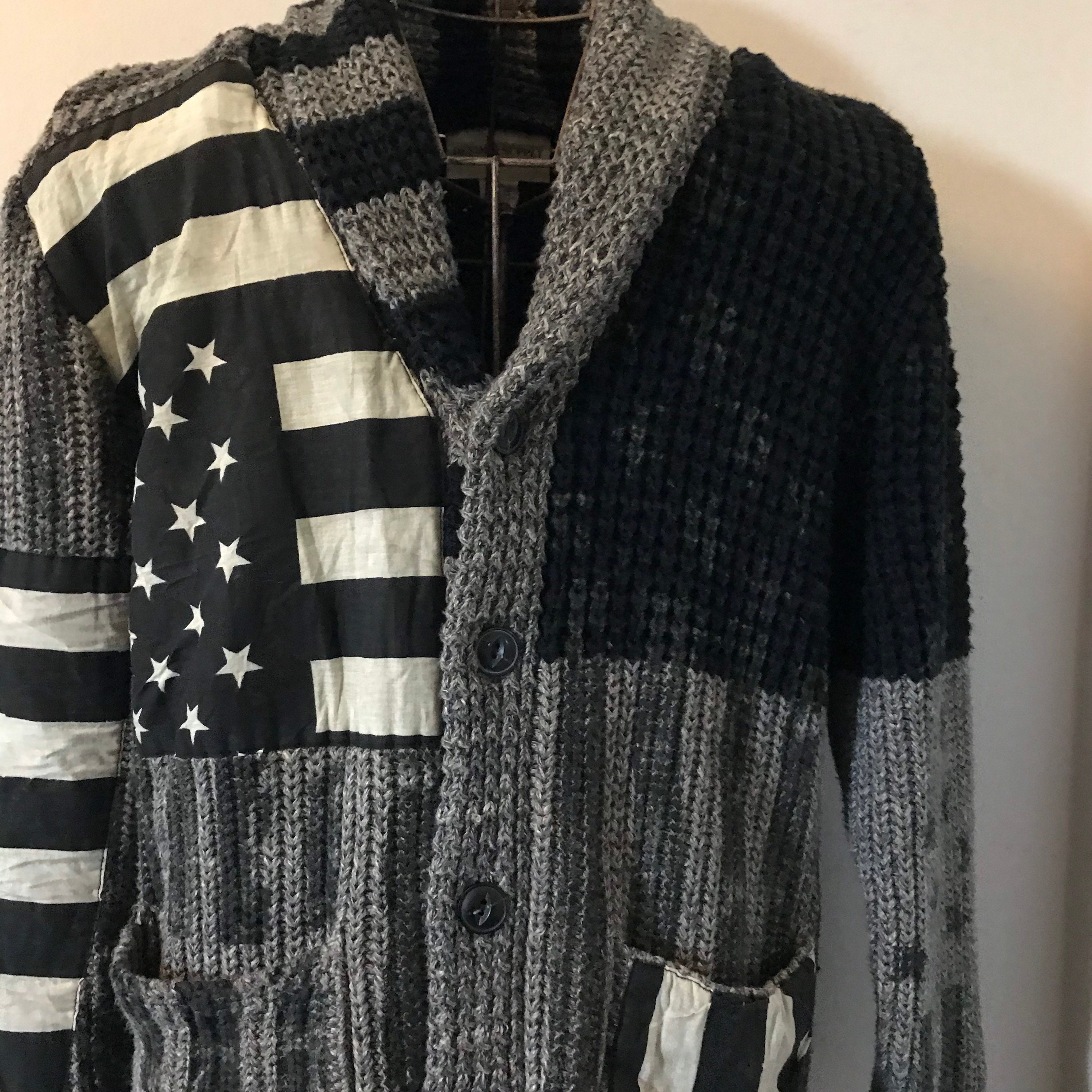 Vintage Ralph Lauren Sweater Flag Patchwork Americana