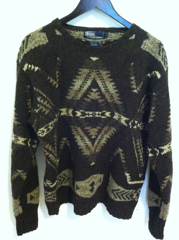 Ralph Lauren Hand knit Sweater Southwestern Vintag