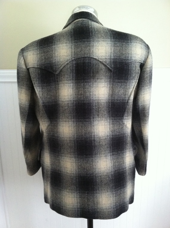 Ralph Lauren Western Jacket Wool Plaid Black Coun… - image 3