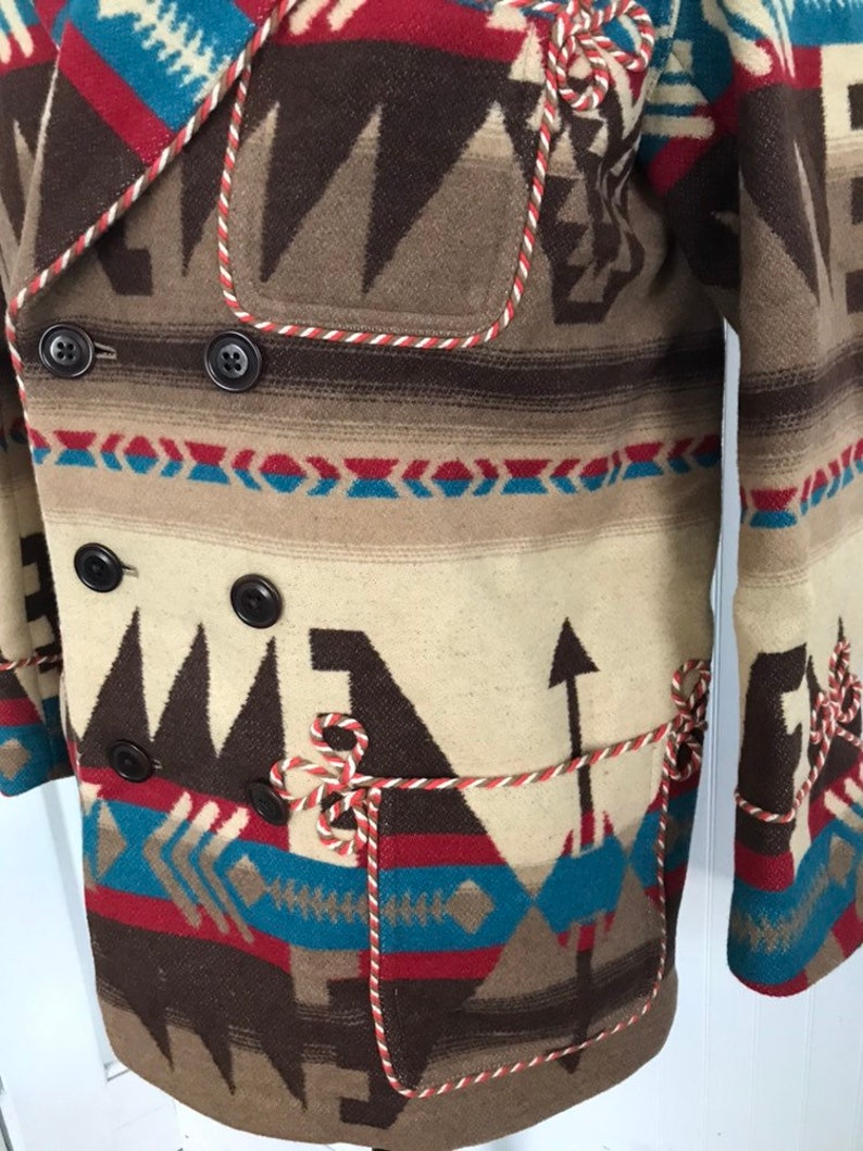 Vintage Ralph Lauren Indian Blanket Coat Beacon Jacket Robe Etsy