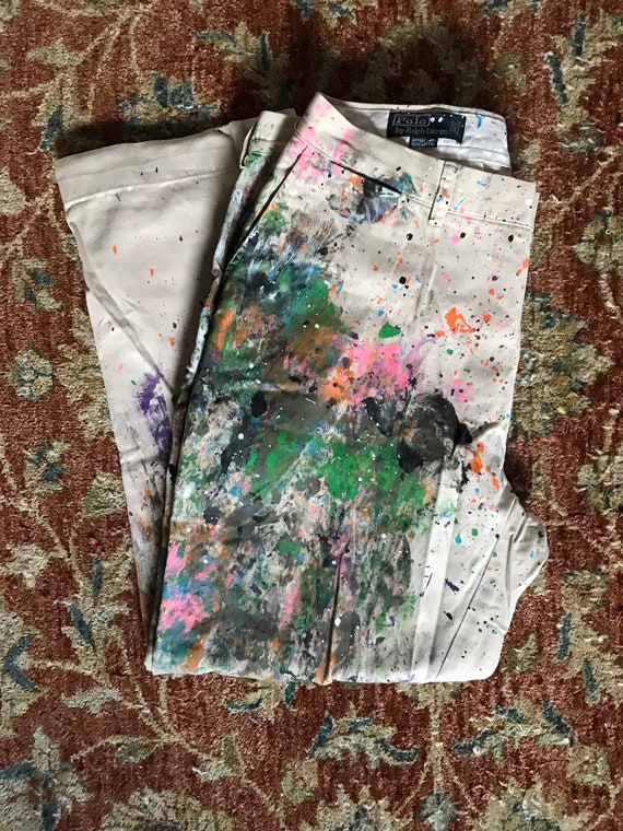 Ralph Lauren Pants Painters Pants Paint Splashed … - image 5