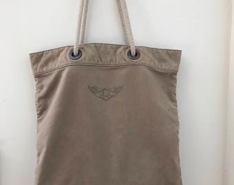 Ralph Lauren RRL Bag Vintage Canvas and Leather Bag Rope Handles Polo Large Tote Bag