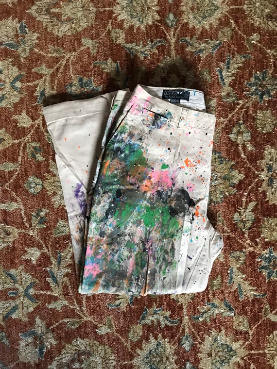 Ralph Lauren Pants Painters Pants Paint Splashed … - image 9