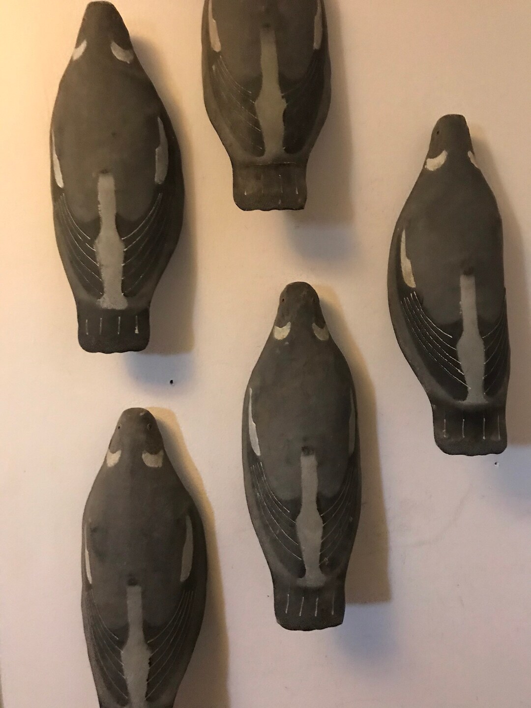 Antique English Pigeon Decoys Folk Art Canvas Decoys Woodlands Etsy