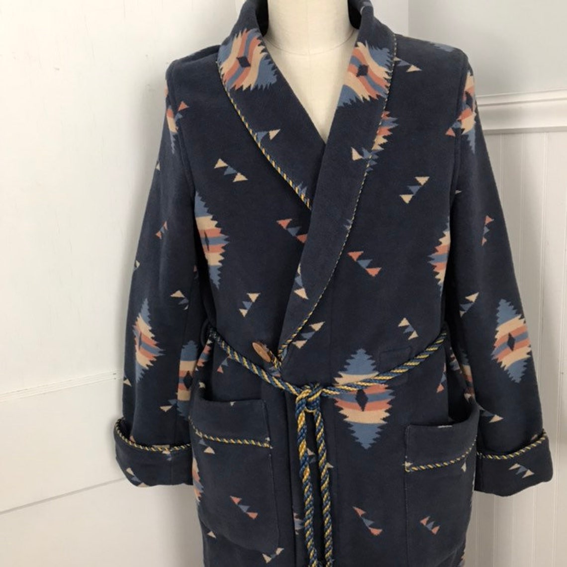 Ralph Lauren Beacon Robe Indian Blanket Sweater Coat Vintage Etsy