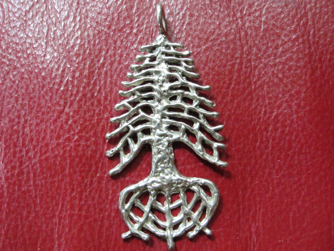 Sterling Silver Tree Pendant Pine Etsy UK