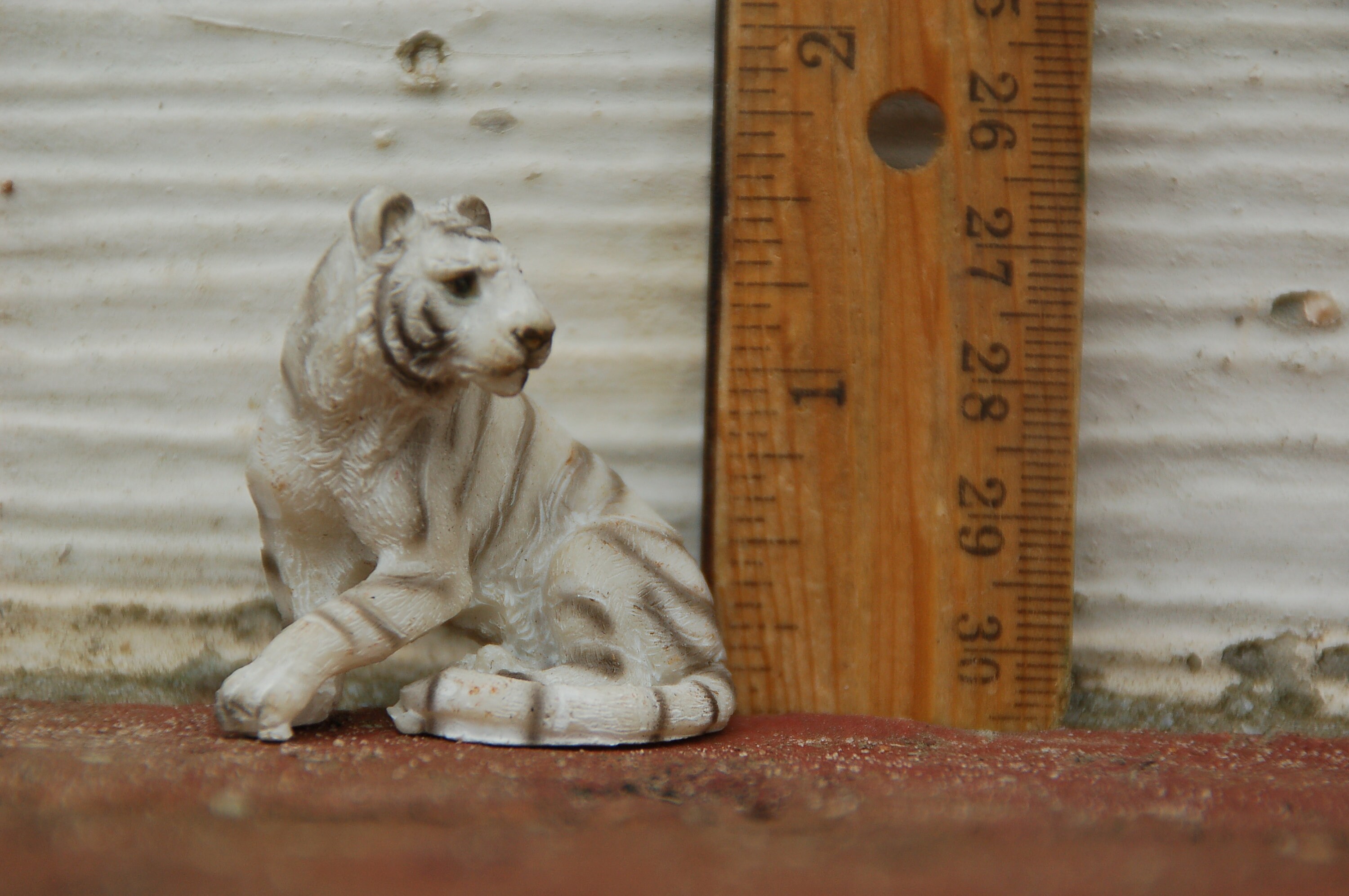 Set Of 4 Vintage Resin Miniature Tiger Figurines Home Decor Etsy