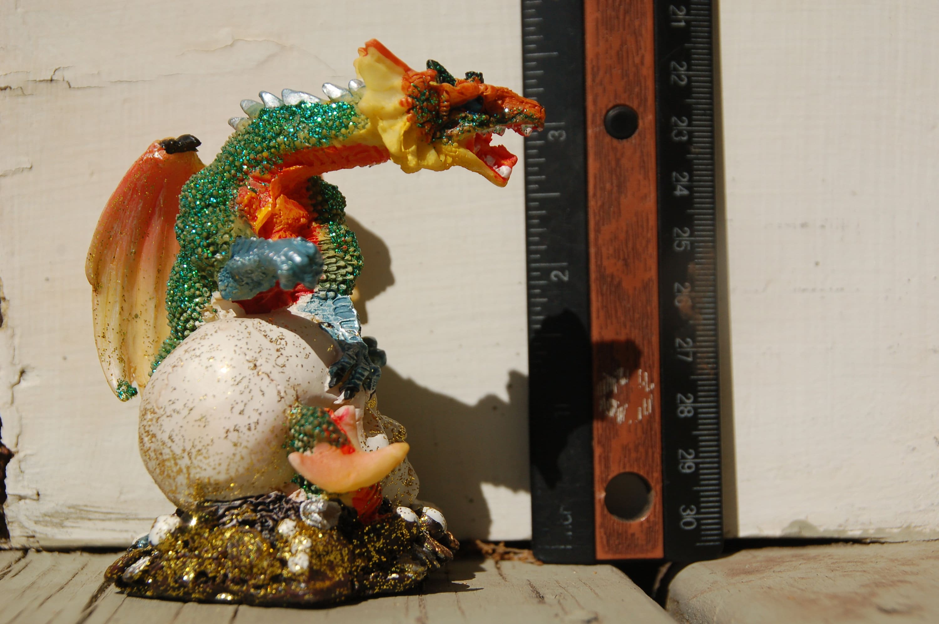Vintage Resin Dragon Figurine Home Decor Collectible Etsy