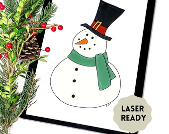 Classic Snowman Cut File |  Laser Read Scroll Saw Template