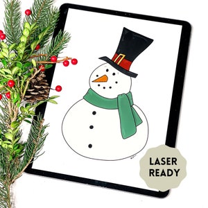 Classic Snowman Cut File |  Laser Read Scroll Saw Template
