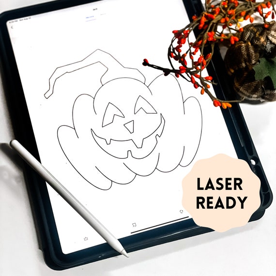 Jack O Lantern Scroll Saw Template Laser Ready Cut File Etsy