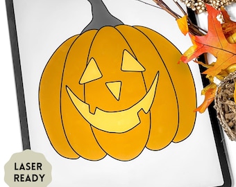 Happy Jack, Jack O' Lantern Scroll Saw Template | Laser Ready Cut File