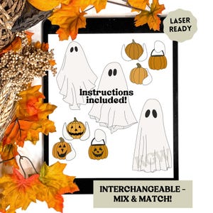 Halloween Digital Cut File Bundle, Eight Designs Included | Spooky Laser and Scroll Saw Patterns