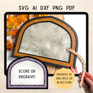 Halloween-mönsterram och skyltstöd, digital laserskuren filpaket
