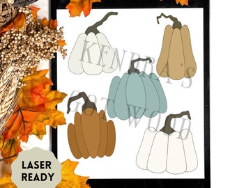 Pumpkins Bundle Digital Cut Files | Laser Ready | Scroll Saw Template