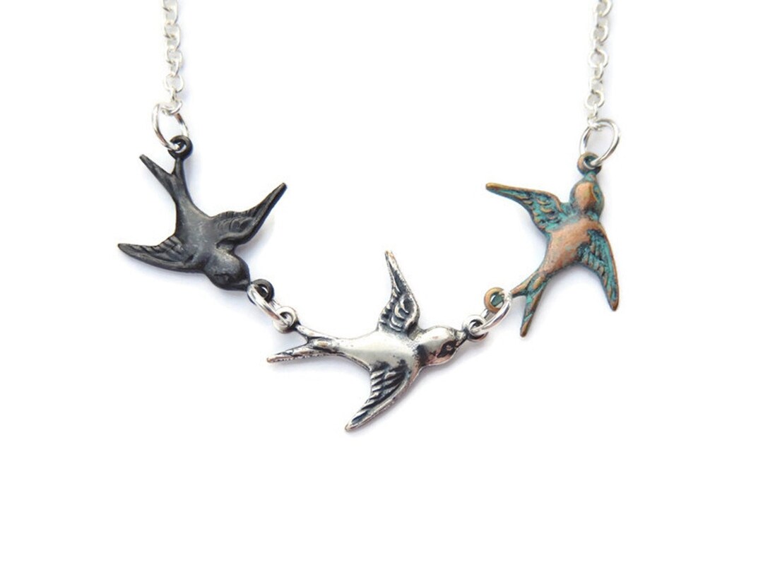 Three little birds necklace Clearance
