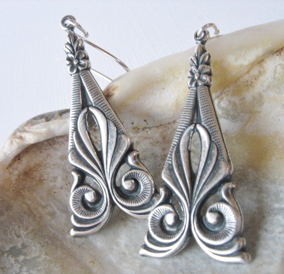 Pendentifs Triangles En Argent Sterling Vintage - Occasion, Avec Patine