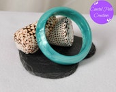 Silicone Bangle - Metallic Turquoise