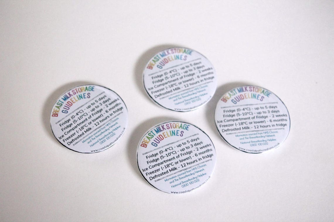 Expressed Breast Milk Storage Guidelines Breastfeeding Etsy