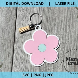 Daisy Keychain SVG Glowforge Laser File