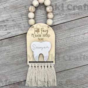 Cabide de porta Boho Fada do Dente | Porta-dinheiro de dente | Arquivo SVG digital a laser Glowforge