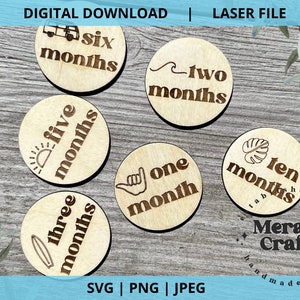 Marcadores de marco de surfista de bebê de praia Glowforge Laser SVG arquivo digital