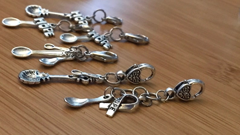 Small spoon Tiny Spoons Spoonie Charm Spoon charm Add-on KD/'s Build-a-Charm Mix-and-Match Chronic Illness Spoonies