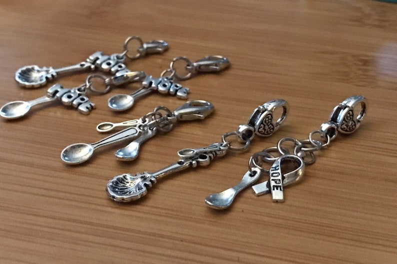 Small spoon Tiny Spoons Spoonie Charm Spoon charm Add-on KD/'s Build-a-Charm Mix-and-Match Chronic Illness Spoonies