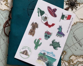 Mexico travel stickers