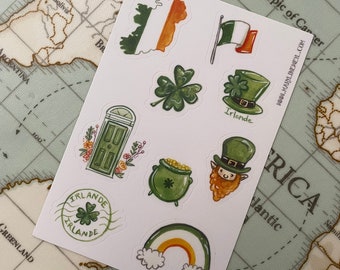 Ireland travel stickers