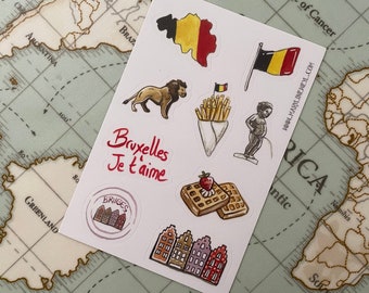 Belgium travel stickers