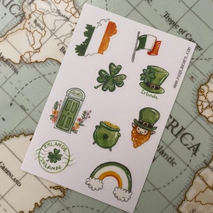 Ireland travel stickers