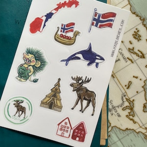 Norway travel stickers
