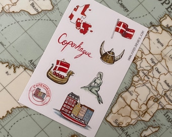 Denmark travel stickers