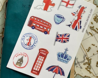 England travel stickers