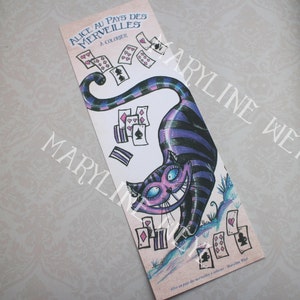 &quot;Alice in Wonderland&quot; bookmark the cat