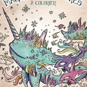 digital coloring book Magical creatures to color image 1