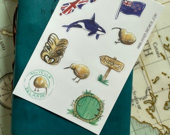 New Zealand travel stickers