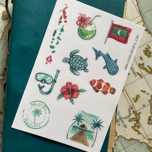 Maldives travel stickers