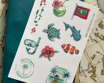 Maldives travel stickers