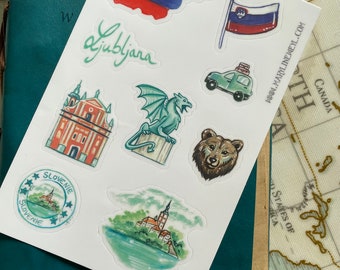 Slovenia travel stickers