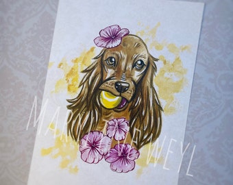 Hundepostkarte - Cocker Spaniel
