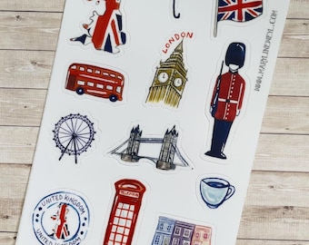 Travel stickers England, UK London