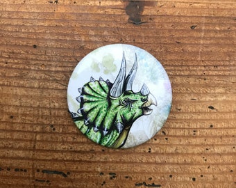 Badge pins dinosaure Tricératops