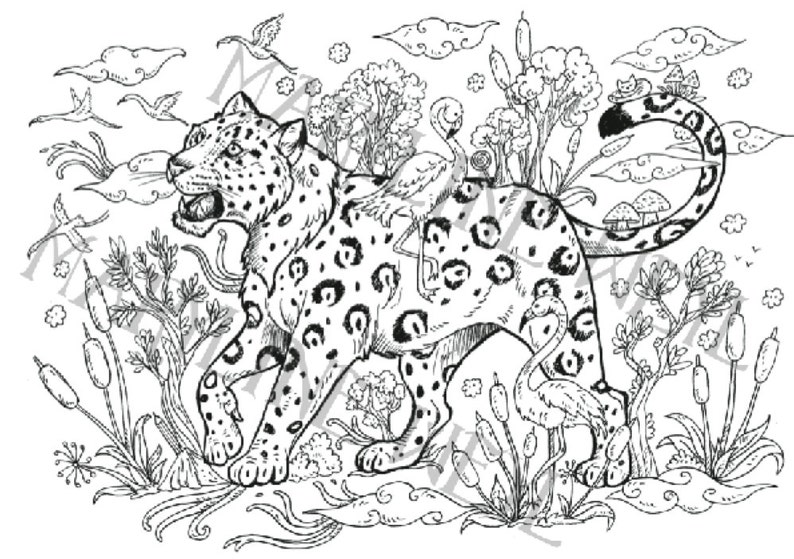 digital coloring book Magical creatures to color image 2