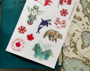 Canada travel stickers