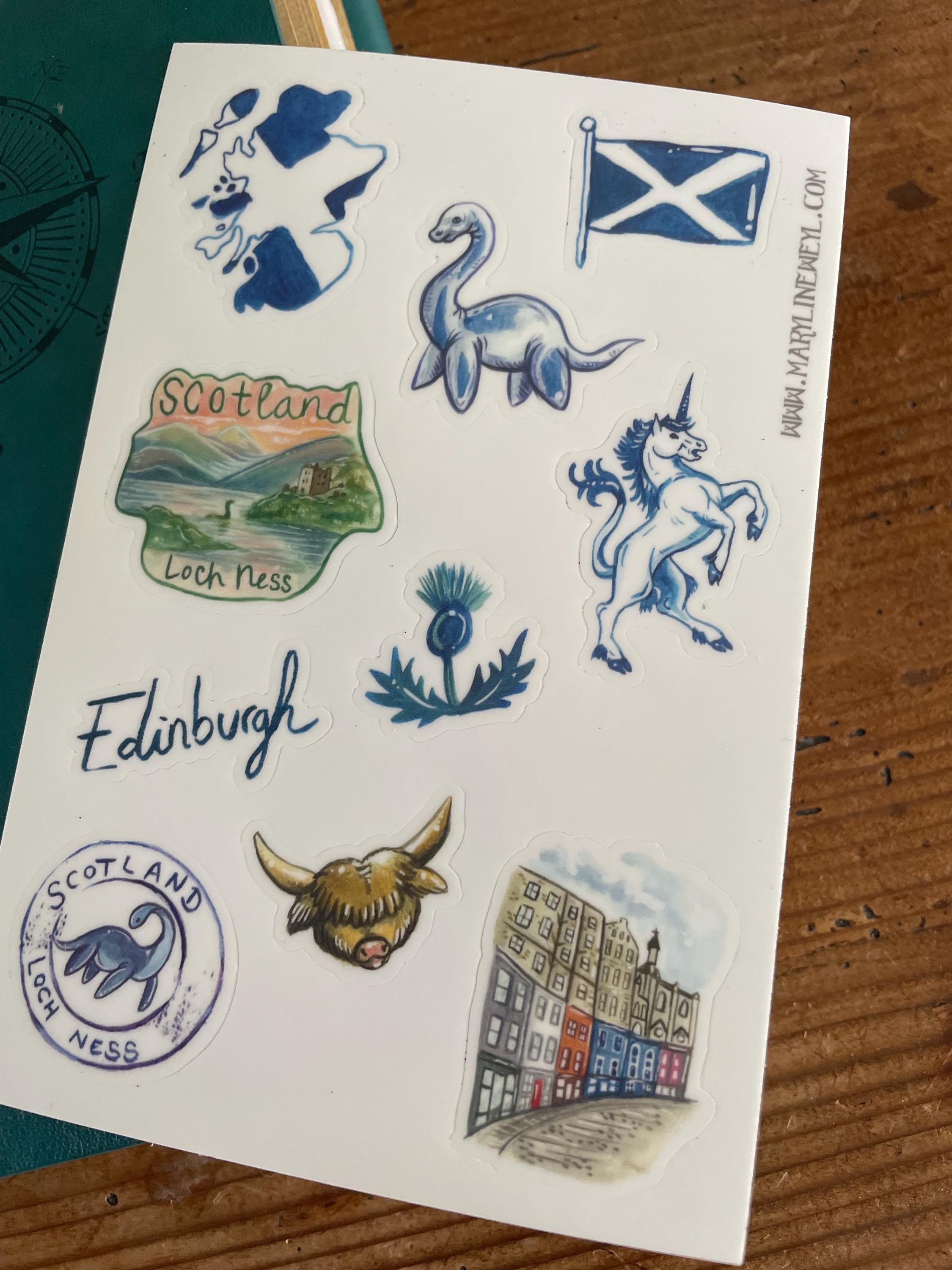Resizable Scotland Sticker Scotland Travel Stickers - Etsy